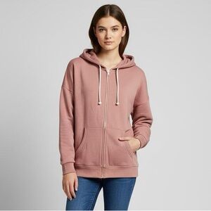 Lou & Grey Mauve Zip Up Hoodie Jacket Petite Sz XLP